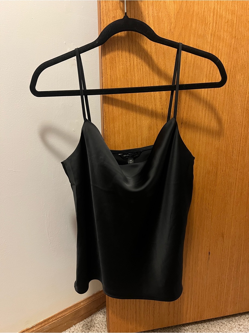 Banana Republic Black Satin Cowl Camisole